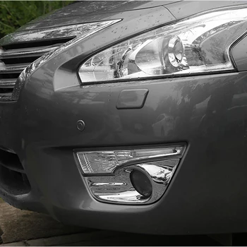 2gab/set Silver Automašīnas Priekšējā Miglas Luktura Vāciņš Melns, ABS Plastmasas Aizsargs, Aksesuāri, Detaļas, kas Piemērotas Priekš Nissan Teana Altima 2013. -.gadam