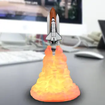3D Drukas Space Shuttle Lampas Uzlādējams Nakts Gaismas, Kosmosa Mīlētājiem Mēness Lampas kā Telpu Dekorēšana Bērniem Dāvanas