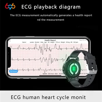 Profesionālās Oximeter Smart Skatīties smartwatch asinsspiedienu, EKG+PPG Smart Pulksteņi IP68 Ūdensnecaurlaidīga Pilnu Kārtu Sirds ritma Monitors