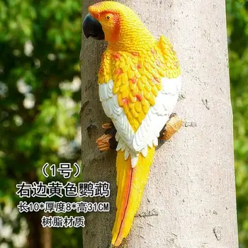 Sveķu Simulācijas Papagailis Putnu Skulptūru Gudrs Sienas, Koka Rotaļlietas, 30 cm Displeja Dažādas Krāsas Virzienā, pēc Izvēles