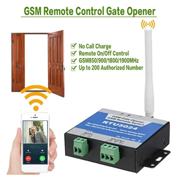 Bezmaksas Zvans RTU5024 2G 3G GSM Vārtiem Nazis Releja Slēdzis Tālruni Bezvadu tālvadību Durvīm, Piekļuve Bezvadu Nazis kontroles SIM