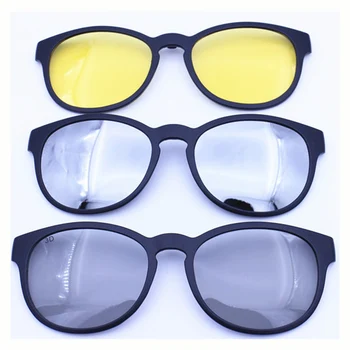Modeļa Nr TJ001 vienu izgriezumu KPN polarizētās wayframe saulesbrilles, lēcas tuvredzība hyperopia brilles papildu klipu par sunlens