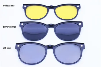 Modeļa Nr TJ001 vienu izgriezumu KPN polarizētās wayframe saulesbrilles, lēcas tuvredzība hyperopia brilles papildu klipu par sunlens