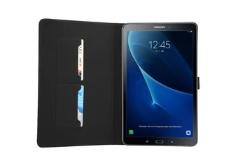 Premium Ādas somiņa Samsung Galaxy Tab 10.1 SM-T580 SM-T585 Smart Auto Miega Mosties Triecienizturīgs Flip Planšetdatora Korpusa Vāka