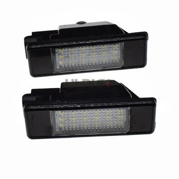 1pair Voiture Lampes LED de Plāksne D'immatriculation pour Peugeot106 1007 207 307 308 3008 406 407 508 RCZ Licences Plāksnes Apgaismojums.
