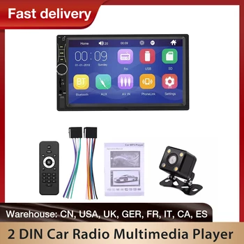 Automašīnas Radio 2 Din Auto Multimediju Atskaņotājs Bluetooth Mp5 Stereo Atskaņotāju Auto Radio Autoradio Spogulis Saites, MP5 Player Ar Aizmugurējo Kameru
