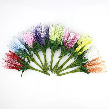 Mākslīgā Lavandas ziedu Pušķi, Daudzkrāsains putu ziedi kāzu vainags Albums apdare,100gab/daudz
