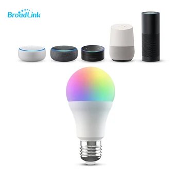 BroadLink Smart Spuldzes LB27 Wifi Efektivitātes Kontrolē Led Krāsains Smart Aptumšojami LED Spuldze ar Amazon Alexa, Google
