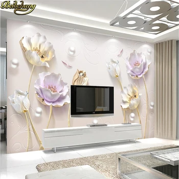 Beibehang Rotaslietas palīdzības zieds, roze, lilija, Foto Tapetes, sienas TV Fonā Sienas Gleznojums papel de parede tapešu rullis