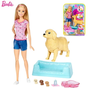 Sākotnējā Barbie Atdzimis Lelles Mazuļi Suns Pet Kopumu, Atdzimis Bērnu Inkubējamās Lelles Boneca Meitenēm Rotaļlietas Rotaļlietas Bērniem Bērnu Dāvanu