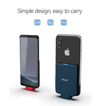 OISLE Mini Portatīvo Atpakaļ Klipu Ārējais Akumulatora Lādētājs Gadījumos Jaudas Bankai iPhone X XS max 11 Pro/Samsung/Huawei/Xiaomi Bankām