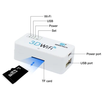 Geeetech 3D WiFi Modulis 3D Printera Daļas un Piederumi, ar TF Card USB2.0 Atbalsta Bezvadu lielākajai daļai Karstā 3D Printeri