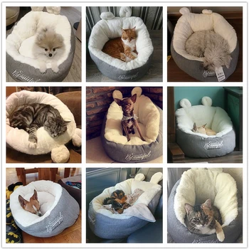 HOOPET Pet Cat Suns Gulta Sasilšanu Dog House Mīksta Materiāla guļammaiss Pet Spilvenu Kucēns Audzētava
