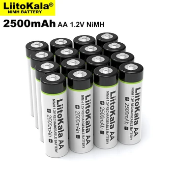 4-12PCS Liitokala 1.2 V AA 2500mAh Ni-MH Uzlādējamās baterijas aa uz Temperatūras rādītāju tālvadības pulti, peli, rotaļlietas baterijas