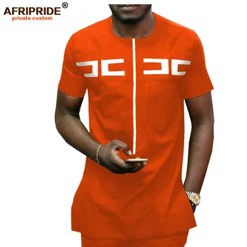 Āfrikas Vīriešu Apģērbu Ankara Bikses Kopa Dashiki Krekls 2 Gabals Apģērbs Kultūraugu Top Apģērbs ar Īsām Piedurknēm Gadījuma AFRIPRIDE A1916030