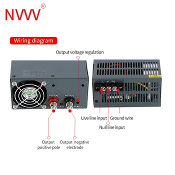 NVVV S-1200w-60v 20A pārslēdzama strāvas padeve AC uz DC adapteris, kas piemērots RD6006 pietiekami daudz jaudas,