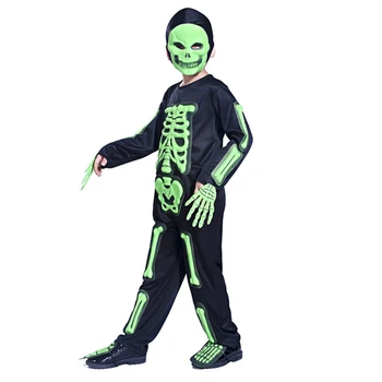 Halovīni Kostīmi Bērniem Šausmu Zombijiem Zēni Skeleta galvaskauss Saģērbt Fantasy Klipkopām Jumpsuit Bērniem Onesie Monster Kostīms