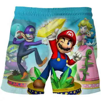 Jaunākās Harajuku Klasiskās spēles Super Mario bērnu, Zēnu un meiteņu īsās bikses-šorti, Super Smash Bros, 3D šorti hip hop šorti street wear
