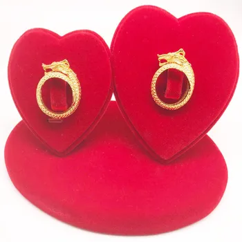 Augstas Kvalitātes Modes Vienkāršu Skrubi Reāli Pūķa forma Sievietēm 's Gredzenus 24K Zeltu Vīriešu pirkstu gredzenu vairumtirdzniecības Ziemassvētku dāvanas