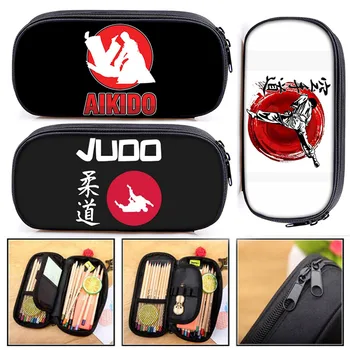 DŽUDO / Taekwondo / Jiujitsu / karate / Aikido, kosmētikas gadījumā zīmuli soma pusaugu zēnu un meiteņu skolas piederumi soma bērniem, zīmuļu kaste