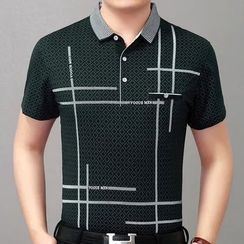 Vasaras polo krekls vīriešiem ar īsām piedurknēm polos krekli argyle slim fit vīriešu pol drēbes kleita kultūrisms streetwear poloshirt 5078