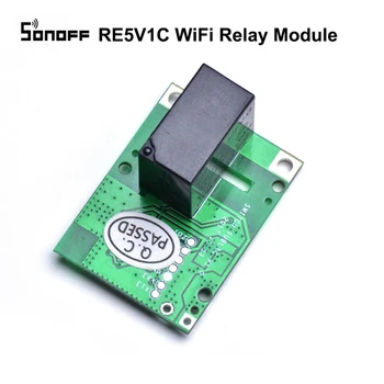 SONOFF RE5V1C-5V 10.A Wifi Novietojot/Selflock Releja Modulis Bezvadu Smart Switch Darbu Ar Amazon, Alexa Un Google Home IFTTT