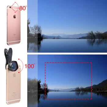 Apexel Redzes Pro Portretu objektīvs, HD Platleņķa PhoneCamera Lens kit Vairāk Ainava Nav traucējumu iPhone 6s plus 7, HTC un vairāk