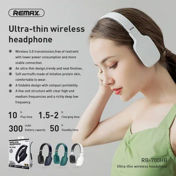 REMAX Bezvadu HIFI Salokāms Portatīvo Subwoofer Austiņas Bluetooth 5.0 Stereo Mūziku ar Austiņām, Lai Xiaomi Apple Smart Tālruni