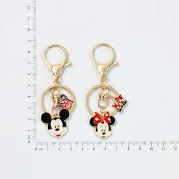 Disney Multiplikācijas Zelta Krāsas Metāla Mickey Mouse Keychain, Atslēgu Ķēdes, Soma Neatkarīgu Šarmu Airpods Piederumi Bērniem Rotaļlietas