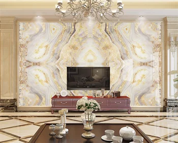 Beibehang Pielāgotu mūsdienu jauno modes dekoratīvā krāsošana tapešu zelta marmora TV fona papel de parede 3d tapetes
