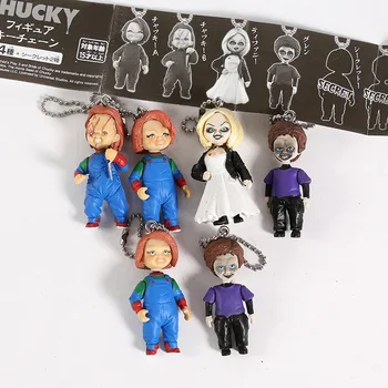 Bērnu spēle Chucky Tiffany Mini PVC Skaitļi Rotaļlietas, Kuloni, 6pcs/komplekts