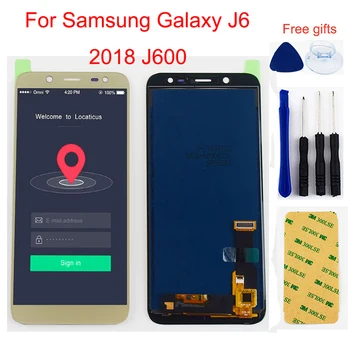 J6 2018 LCD Displejs Priekš Samsung Galaxy J6 2018 J600 LCD Ekrāns J600F/DS J600G/DS J600F LCD Displejs, Touch Screen Montāža