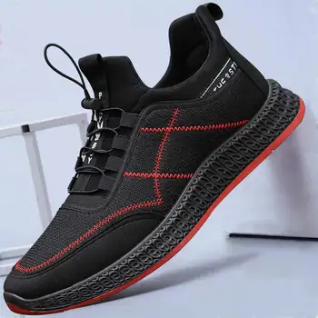 Sporta apavi, vīriešu apavi ir 2021. jaunu modes elpojošs mežģīnes-up ikdienas apavi vīriešu apavi dzīvoklis ar jauktu krāsu apgaismota cilvēks apavi
