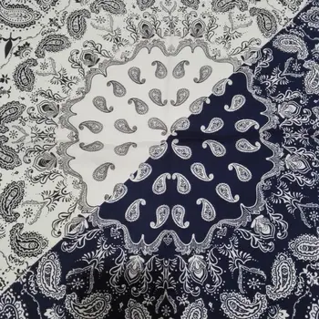 Luksusa Zīmolu Modes Sieviešu Nelielu Kvadrātveida, Zilā un Baltā krāsā Paisley Zīda, Šifona Šalles, Zīda galvas apsējs Kā somas 