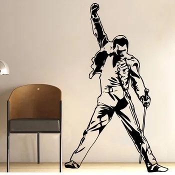 Vintage Freddie Mercury Karaliene Band Mūziku Rock Vinila Uzlīmes Tapetes Telpu Dekorēšana Guļamistaba Dzīvo Jamo Istabu Sienas Dekori A9-001