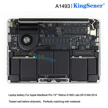 KingSener 11.34 V 6300mAh A1493 Klēpjdatoru Akumulatoru vai Apple Macbook Pro Retina13 COLLU A1502 (2013. Gads. Gads) Bezmaksas Skrūvgriezi