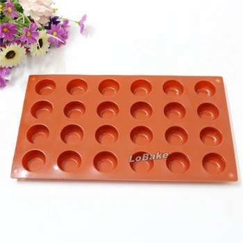 Pārtikas klases 24 dobumu mazu apaļu cepumu formas silikona moldes šokolādes fondants pudiņš jelly DIY instrumenti accesorios de cocina