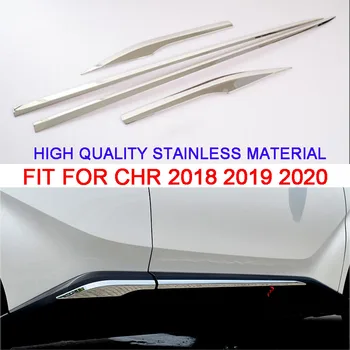 4gab anti-scratch spogulis nerūsējošā auto virsbūves nosvēršanos par CHR CH-R 2018 2019 2020 aizsardzības dekoratīvās sānu ganish auto sloksnes