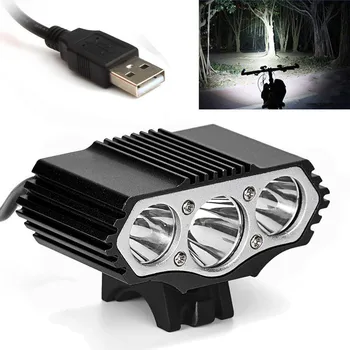 6000LM 2 X CREE XML T6 LED USB Ūdensizturīgs Lukturis Bike Velosipēdu velosipēdu Lukturu gaismas velosipēdu gaismas lampa āra riteņbraukšana camoing