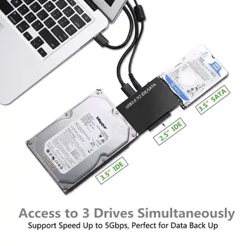 SATA uz USB, IDE USB 3.0 2.0 Sata Kabelis ar 12V 2A Strāvas Adapteris priekš 2.5 3.5 Cietā Diska HDD, SSD, USB IDE Sata Adapteri