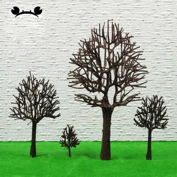 50gab Mākslīga Plastmasas Modeli Stumbra Koks, Tress Leafless Vilcienu Dzelzceļa Ainava