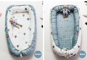 Bērnu Ligzdu Gulta ceļojumu gultiņa bērnu gultas Zīdaiņu CO Miega Kokvilnas Šūpuļa Portatīvo Pieglausties 90*55cm Jaundzimušo Bērnu pīts šūpulis BB artefakts
