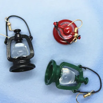 Smieklīgi Pārspīlēts Mini Petrolejas Lampas Auskari Sieviešu Creative Hand-made DIY Lustra Rotaslietas Personības Piederumi Dāvanas