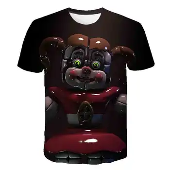 Piecas Naktis Freddy ' s T-Krekli 3D Bērnu apģērbi 5 Freddys vasaras Topi Tee 4-14Y Bērniem, T Krekli Zēniem Apģērbu camisetas tshirt