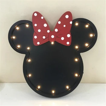 Disney Cartoon LED Nakts Gaisma Mickey Mouse Galva Sienas Lampa Baby Girl Bērnu Guļamistaba Partijas Apdare, Iekštelpu Apgaismojums, Ziemassvētku Dāvanu,