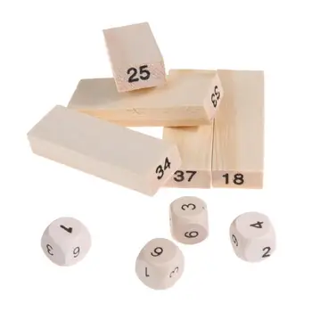 54pcs Koka Ēku Koka Tornis Blokiem, Rotaļlietas Domino Krāvējs galda Spēle Ģimenei/personai Smieklīgi Ekstrakts Masīvkoka Celtniecības Bloki Spēle