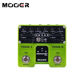 Mooer Mod Rūpnīcas Pro 2 Neatkarīgiem apstrādes moduļus, kas satur kopā 16 modulācijas ietekmi ģitāra, pedālis