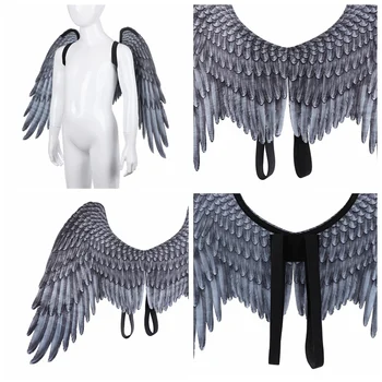 Halloween Dekorēšanai neausts Audums 3D Eņģeļa Spārnus Halloween Tēmu Puse Cosplay Kostīmu Piederumi Pieaugušajiem, Vīriešiem, Sievietēm