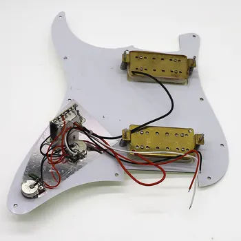 Meksikas Standarta Fender Strats Piekrauts Stratēģijām Elektriskā Ģitāra iepriekš uzstādīti ST Pickguard ar Keramikas dubultflīzes, Colis Humbucker Noņēmēji