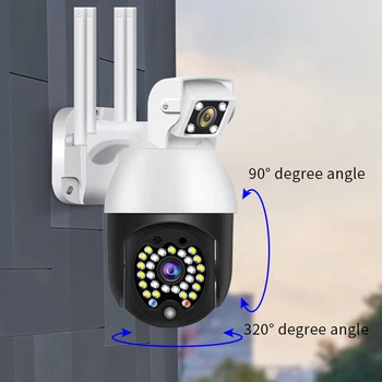 1080P Bezvadu Wifi IP Smart Security Kameras CCTV 29 Gab LED Nakts Tīkla IS Cam Dual Objektīvs, Iekštelpu un Āra